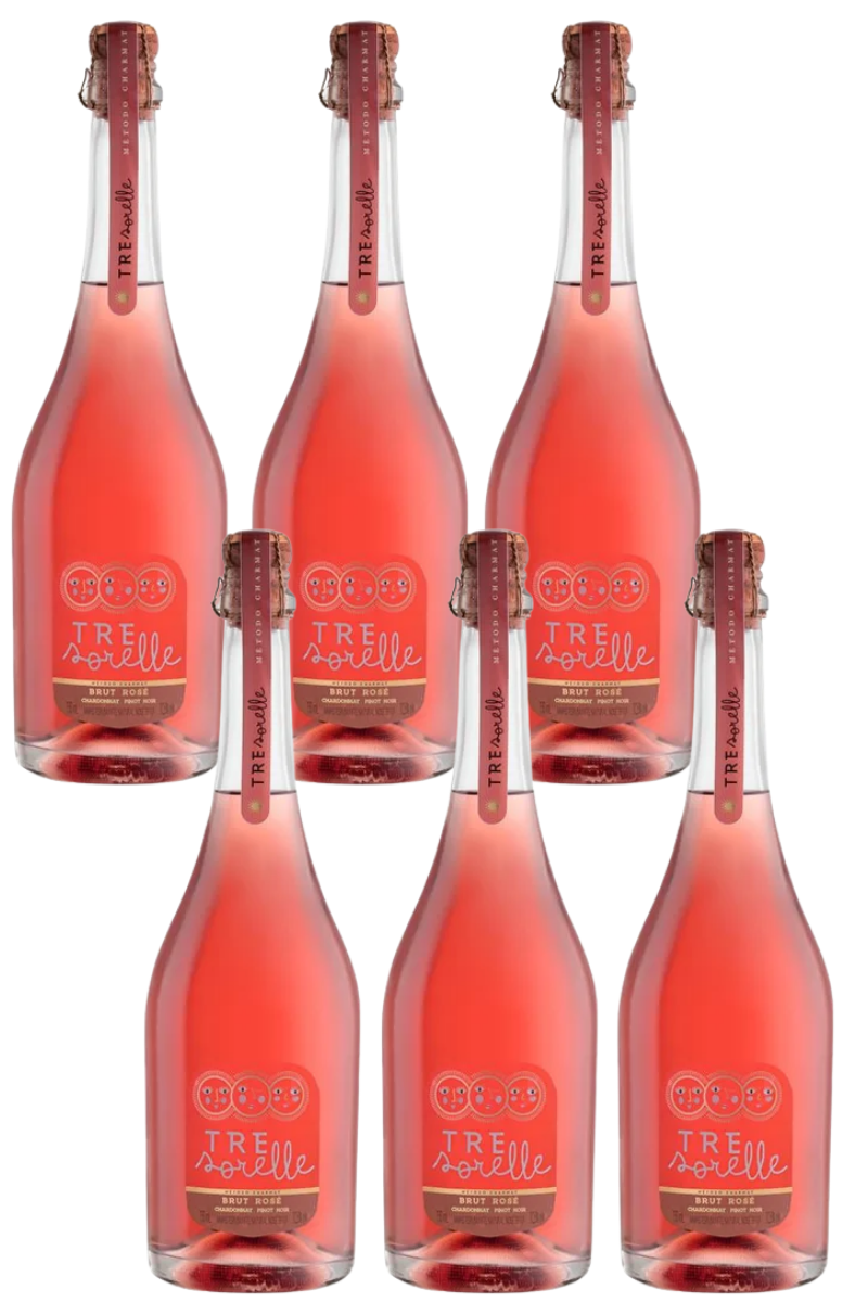 Caixa de Espumante Brut Rosé Tre Sorelle (6un.)
