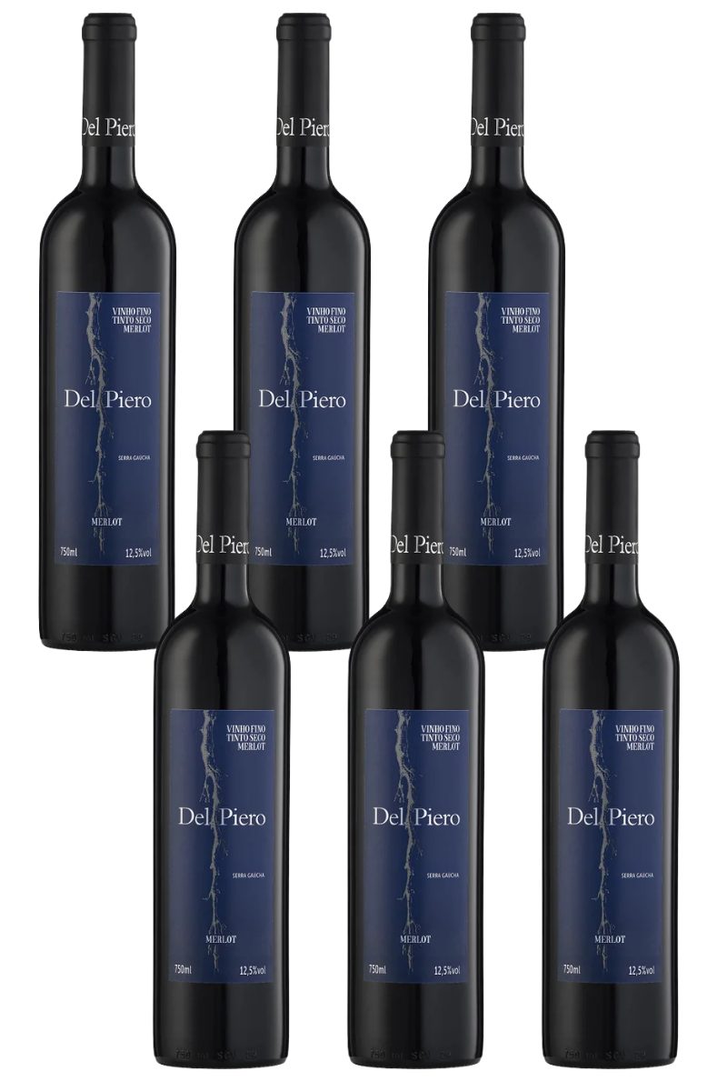 Caixa de Vinho Fino Merlot Del Piero (6un)
