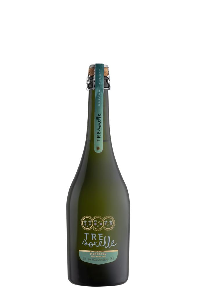 Caixa de Espumante Moscatel Branco Tre Sorelle (6un)